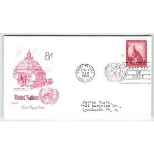 Scott #1085 1958 United Nations Central Hall London First Day Cover FDC